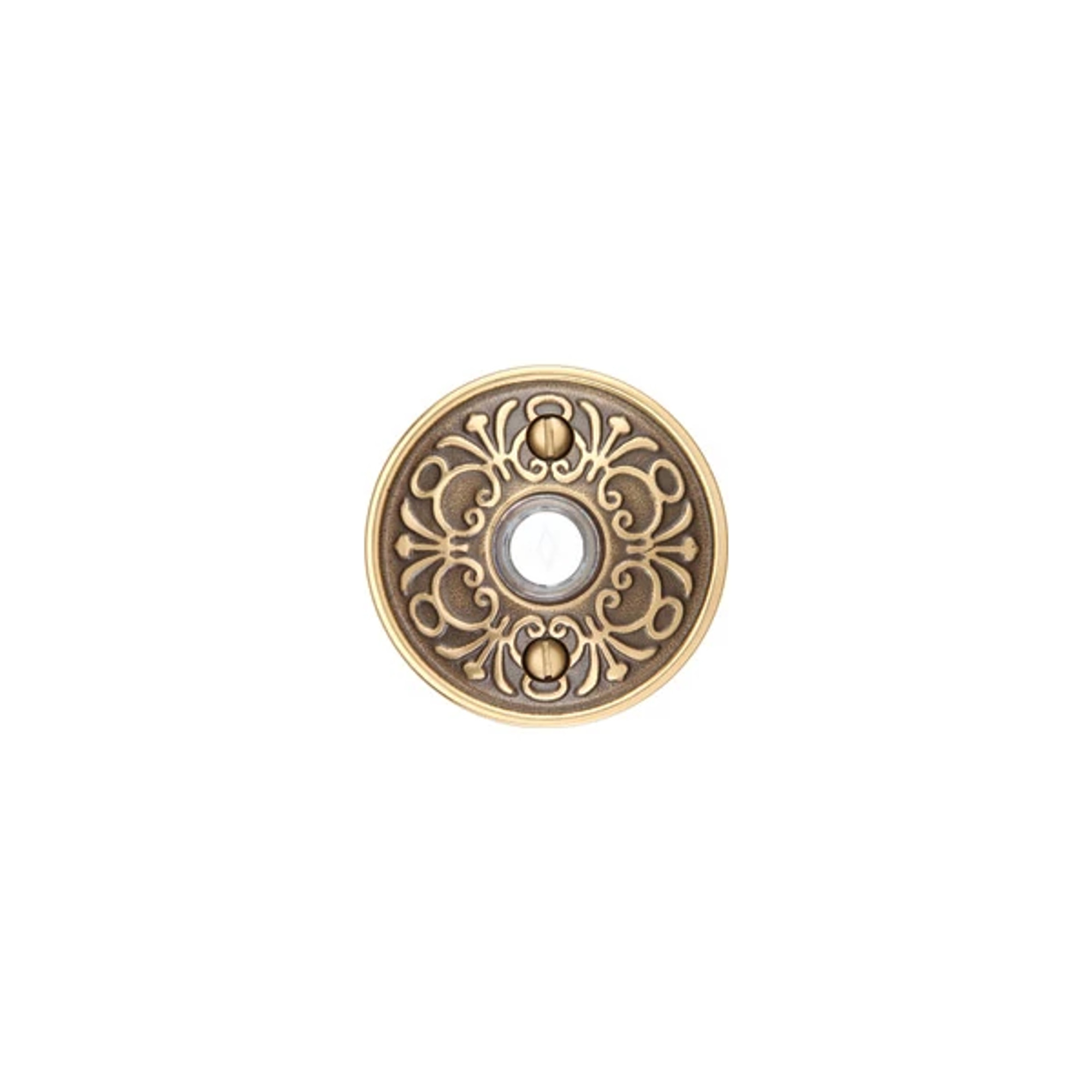 Classic Nickel Doorbell Plate — polished nickel with elegant beveled border