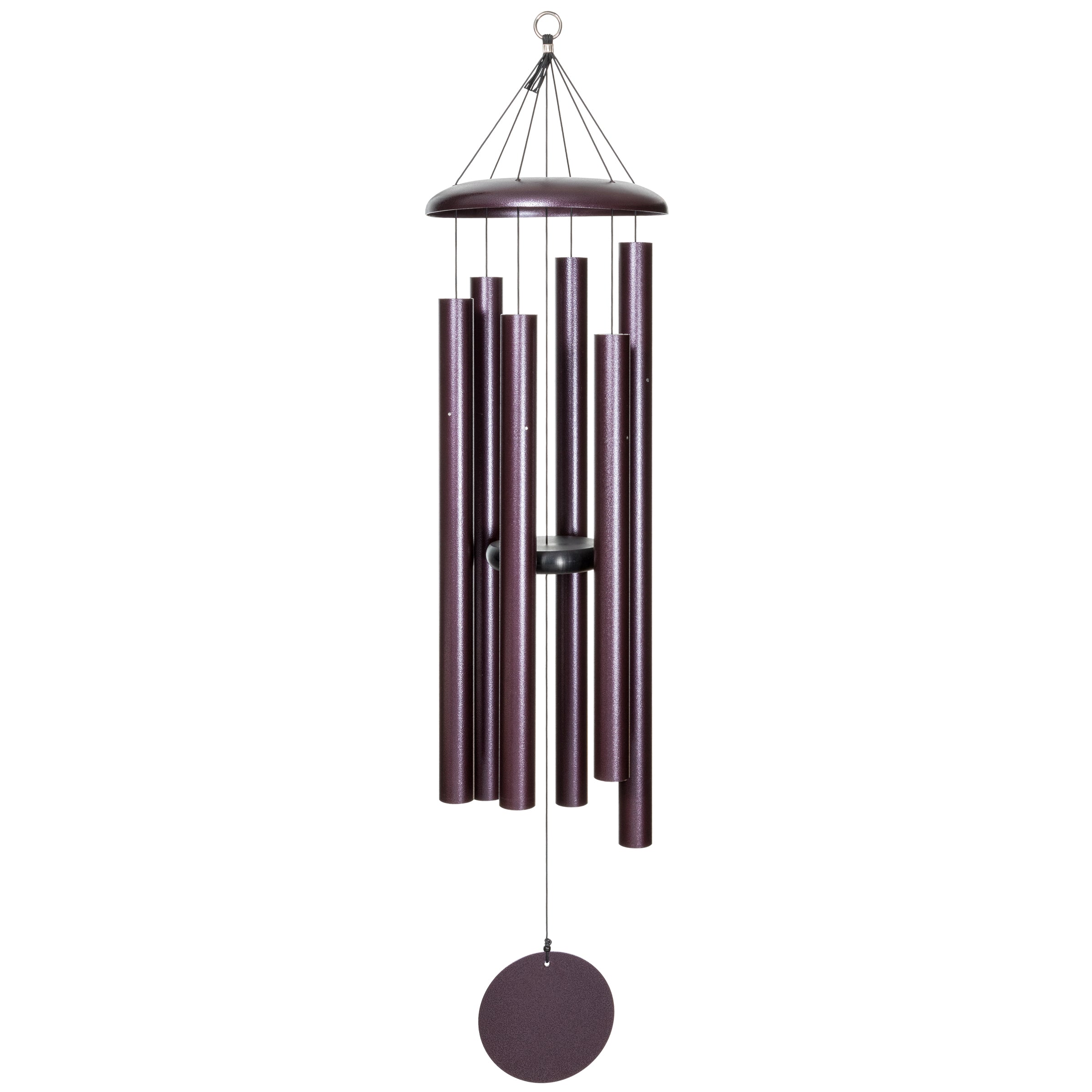 Grand Bronze Symphony Wind Chime — twelve phosphor bronze tubes spanning two octaves on hand-carved mahogany
