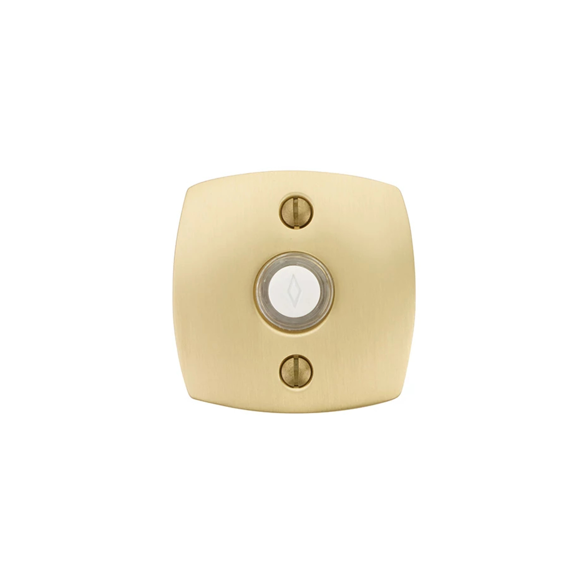 Minimalist Steel Doorbell Plate — brushed 316 marine-grade stainless with integrated LED halo ring