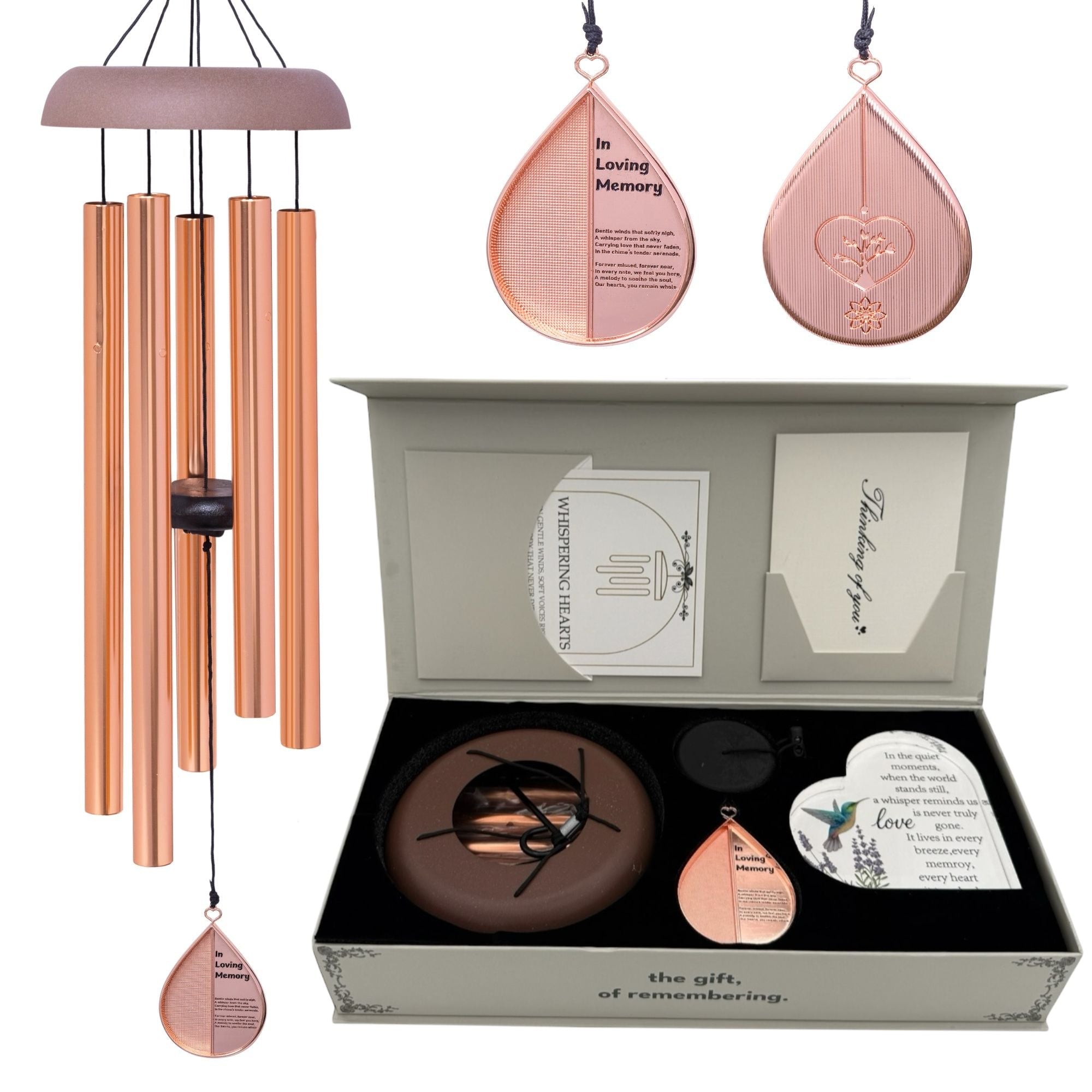 Whispering Hearts™ Rose Gold Wind Chime 28